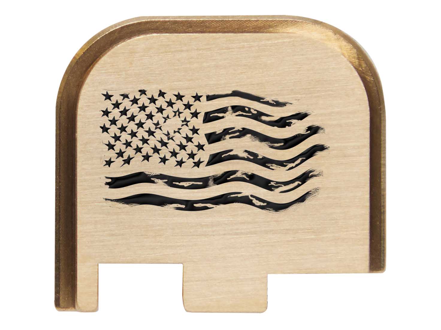 NDZ Brass Glock 43 43X 48 Slide Cover Back Plate Engraved Black | eBay